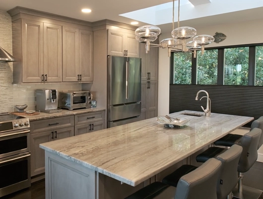 custom remodeled modern kitchen in a Port Jefferson home