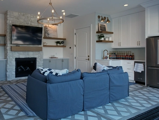 luxury and modern pool house of a home in pleasant grove, Utah