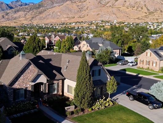 side view of a suburban home within pleasant grove, Utah