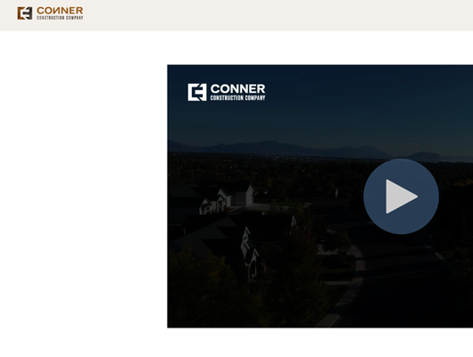 Conner construction project spotlight webpage