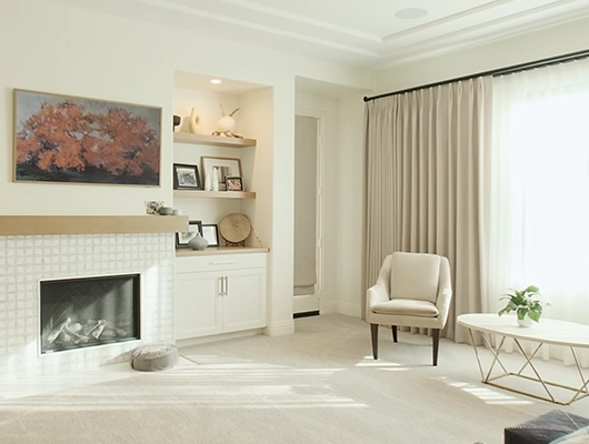 modern and luxury primary suite