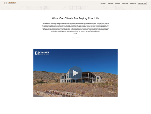 Conner Construction homepage